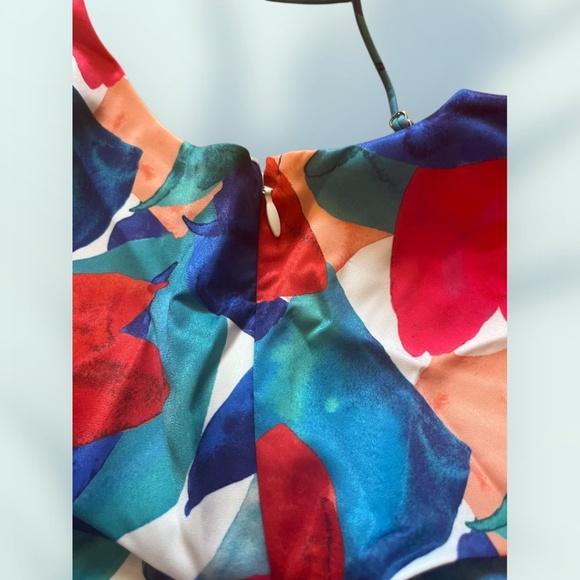 NWT For Love & Lemons Lorenza Cutout Satin Mini Dress Blue Tropical M Y2K Sexy - Picture 12 of 12